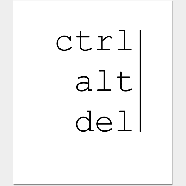 Ctrl alt del text Wall Art by Playfulfoodie